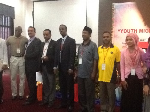 SONYO Umbrella Chairperson with Indonesia, Bangaladesh, Nepal, Yemen. and USA youth delegates
